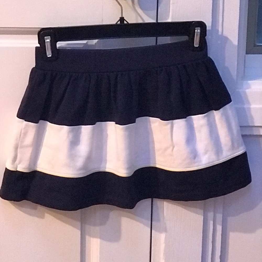 Girls Skirt, Navy and White